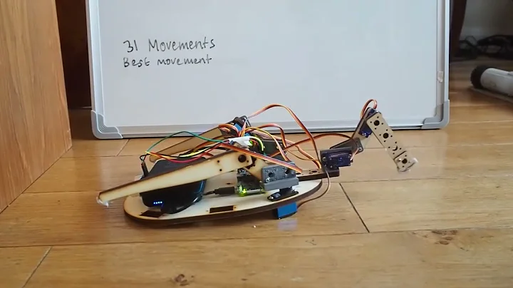 Teaching a Robot to Walk with Reinforcement Learning (1-legged version)