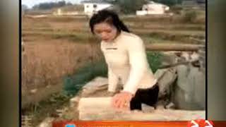 Chinese girl karate chops bricks into pieces screenshot 5