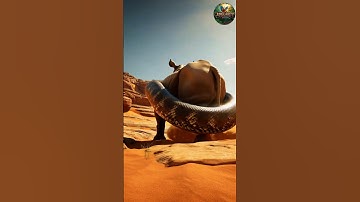 🦏🐍Rhino vs Python: EPIC Survival Fight! #Shorts