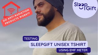 Testing SleepGift™ EMF Shielding Unisex T-Shirt using EMF Meter | SleepGift
