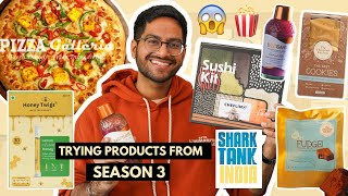 TESTING SHARK TANK FOOD PRODUCTS SEASON 3 😱😱 HONEST REACTIONS...WHAT DID I LIKE ??