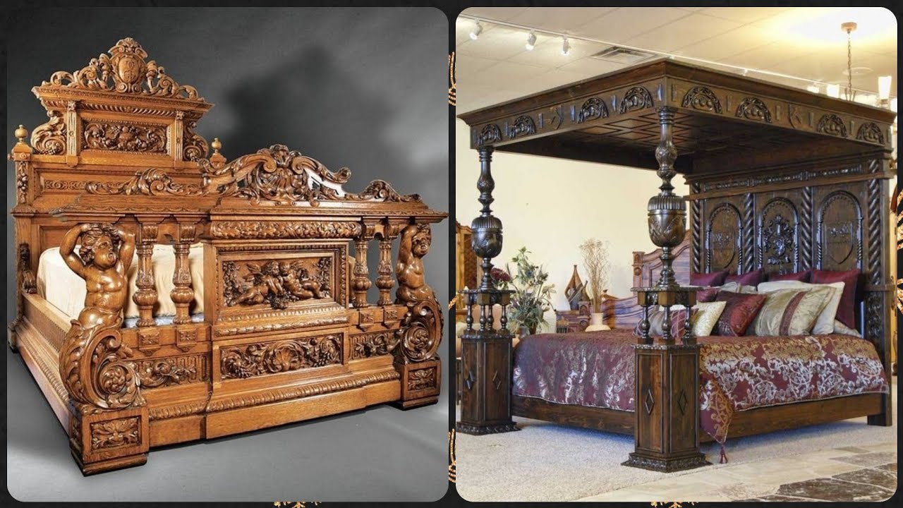 Antique Traditional Wooden Bed Designs Collection | Wooden Bed ...