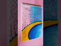 bridge drawing with oil pastel colour | oil pastel drawing ideas #ytshorts #oilpastel #trending