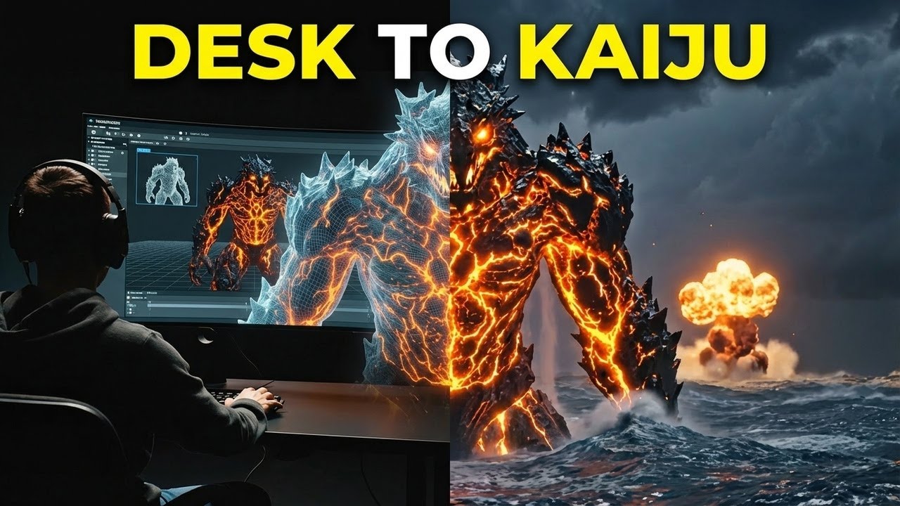 ВИРУСНОЕ ВИДЕО | Я создал монстра Кайдзю полностью с помощью ИИ