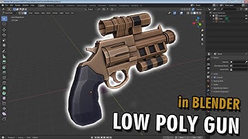Blender - Low Poly Weapon Modeling | Time-lapse | First person RPG | Indie post-apo game