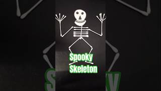 How to make a skeleton with Q- Tip cotton Swap | Kids Activity #kidslearning #youtubeshorts