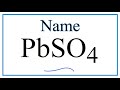 Understanding Lead Sulfate Chemistry