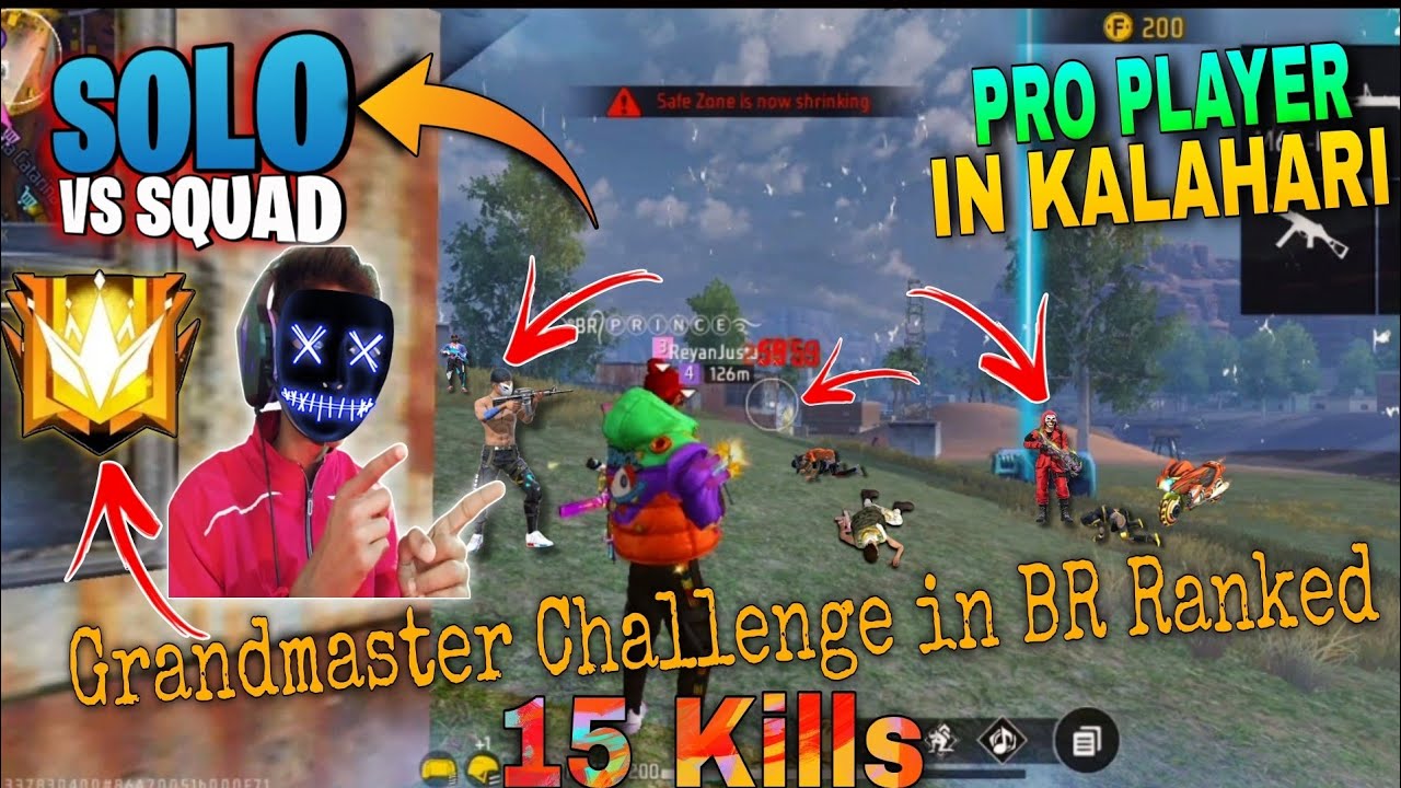 1vs4 BR Ranked Op Headshot Gameplay 😍 In Free Fire || Grandmaster ...