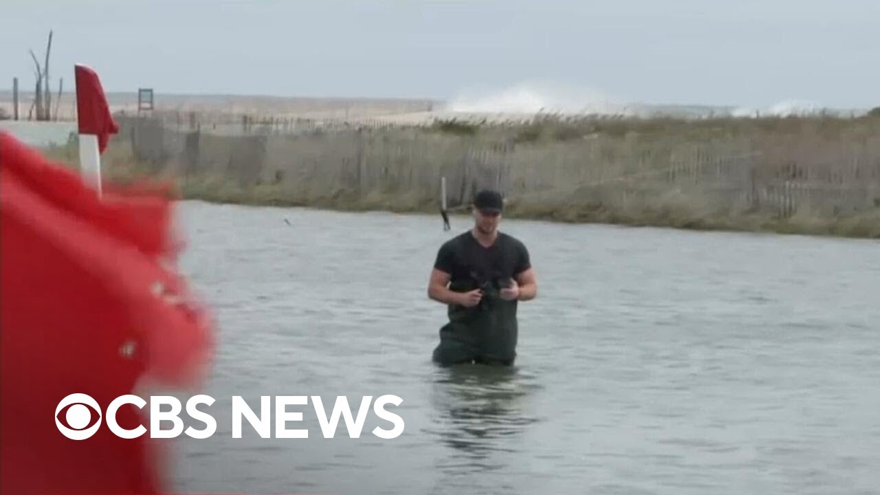Hurricane Erin bringing coastal flooding to New York as it churns off East Coast