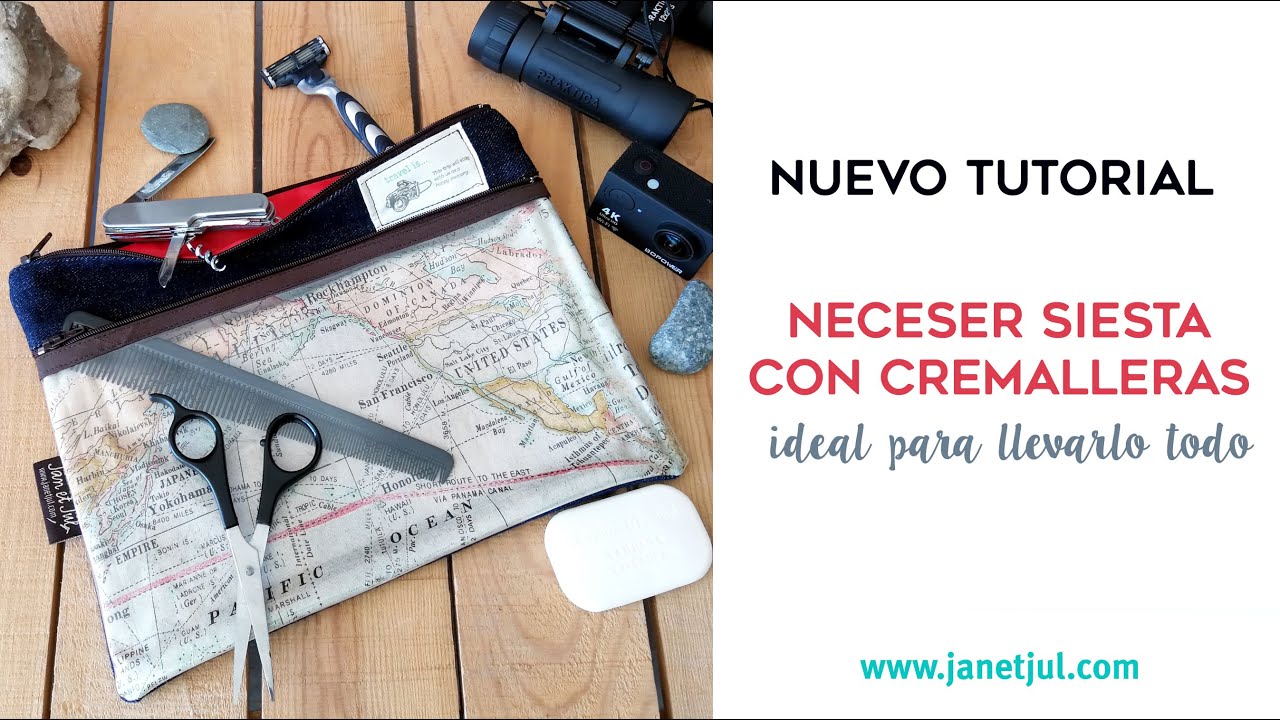 Tutorial: Neceser Siesta con cremalleras y bolsillo transparente