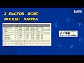 Two Factorial Combined RCBD Analysis using Agri Analyze