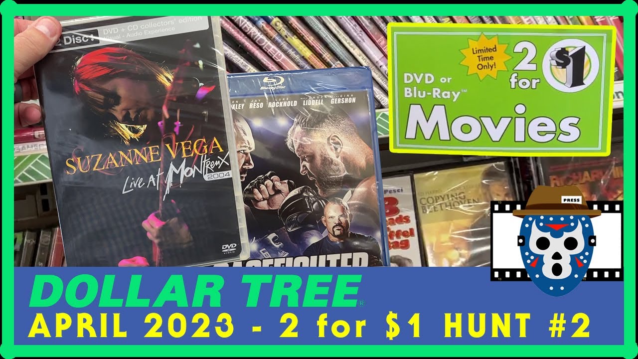 DOLLAR TREE 2 for 1 Blu Ray & DVD Movie Hunt 2 of April 2023 No New