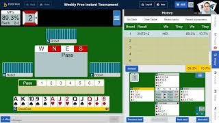 Celebrity BBO Weekly Free Instant Tournament. 65% NT Galore!! Open NT or not? Bridge teacher Mark Nehs Profile