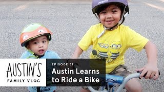 austin learns to ride a bike last vlog austin vlog hiho kids