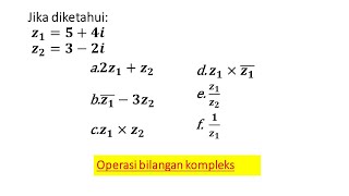 Operasi bilangan kompleks