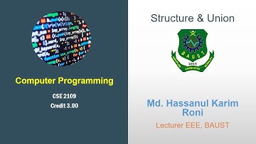 Structure & Union: C programming Bangla Tutorial [by HK Roni]