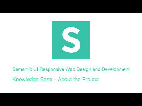 Semantic UI: Create a Knowledge Base – About the Project