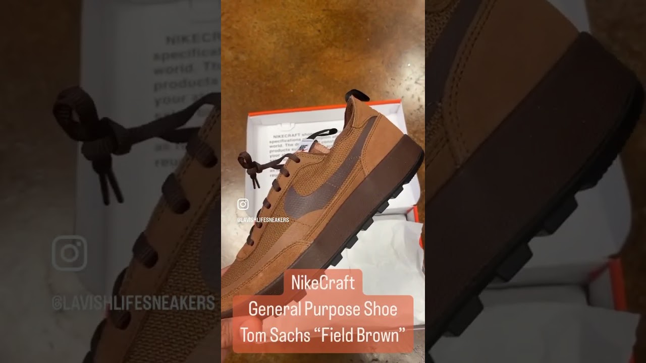 NikeCraft General Purpose Shoe Tom Sachs Field Brown.