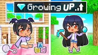 GROWING UP as a GACHA GIRL In Minecraft!