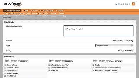 Proofpoint Essentials - Creating a Filter