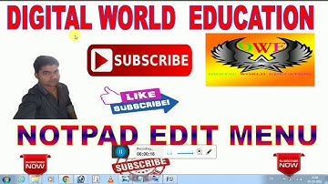 EDIT MENU NOTEPAD IN HINDI
