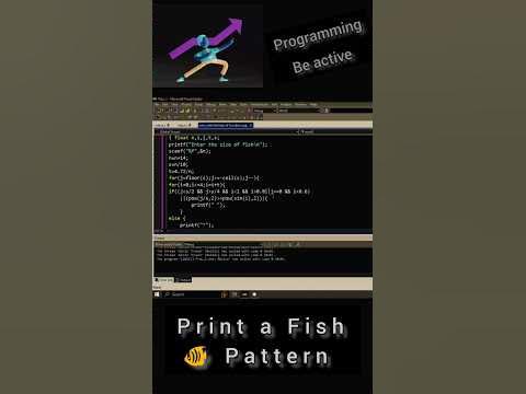 C Program to Print a Fish Pattern #coding #programming #shorts # ...