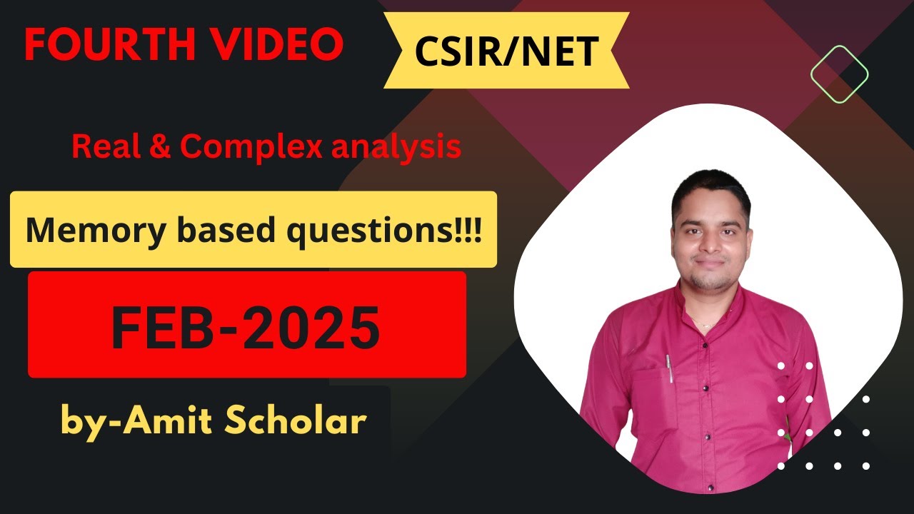 memory based questions | Real and complex analysis. #csirnet