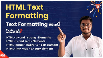 HTML Text Formatting in Telugu Html Tutorial | Bold, Italic, Mark, Delete, Sub & Sup Tags in HTML