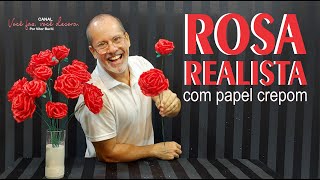 PASSO A PASSO DE COMO FAZER ROSAS ARTIFICIAIS UTILIZANDO PAPEL CREPOM PARA DECORAÇÃO DE FESTAS