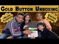 YouTube Gold Play Button Unboxing with Question and Answers | Cute Sisters | #YouTubeCreatorAwards