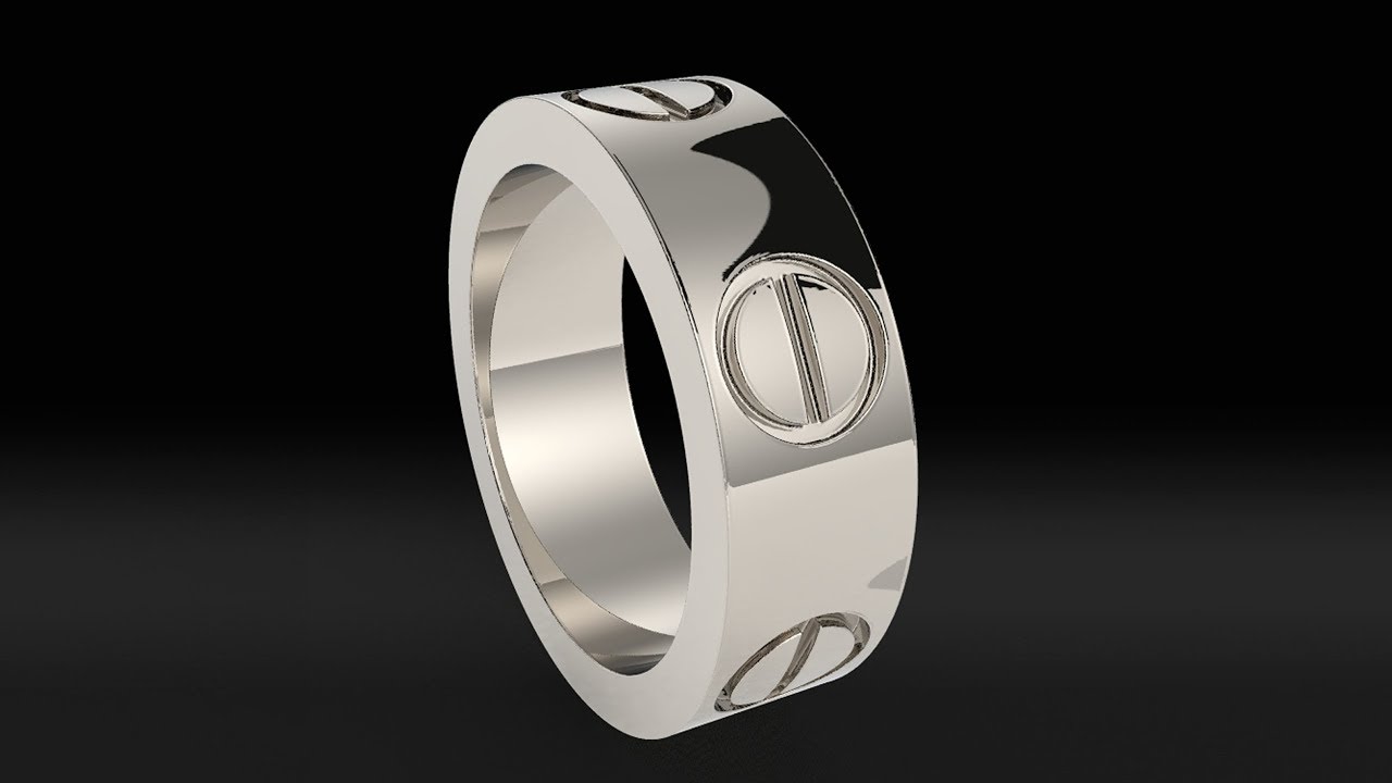 cartier ring 3d model