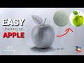 Menggambar buah apel dengan garis bantu tanda tambah (gampang,simpel) II DRAW an APPLE (EASY, SIMPLE