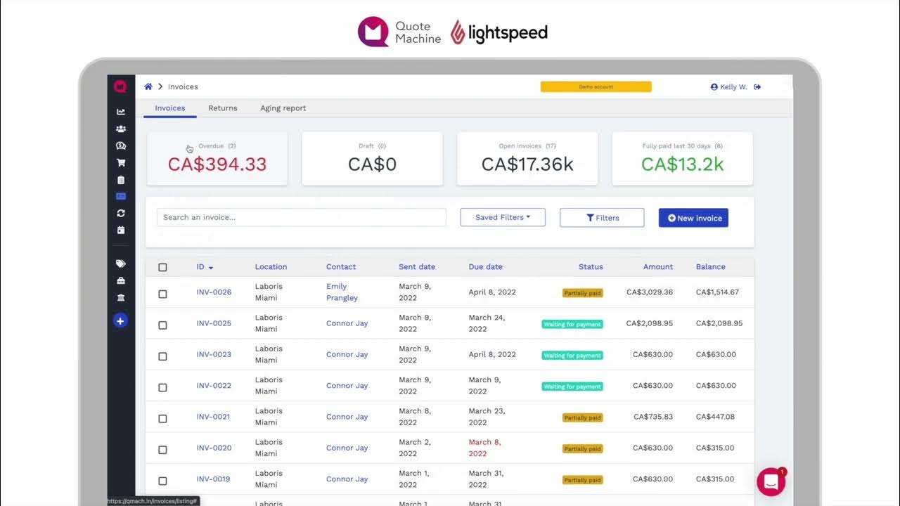 Lightspeed Retail XSeries Invoices YouTube