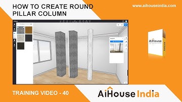 How To Create Round Pillar Column With AiHouse Software | Training Video -  40 | AiHouse India
