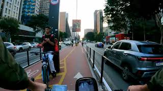 Iconic São Paulo POV E Bike Delivery Down Augusta Street to Roosevelt Square 4K ASMR