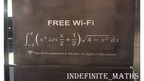 The solution to the viral WiFi password integral