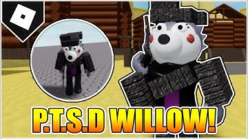 How to get "PTSD WILLOW" BADGE + WILLOW MORPH in PIGGY RP CUSTOMS ROLEPLAY! [ROBLOX]