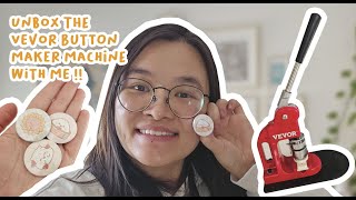 Unboxing the VEVOR Button Maker Machine | DIY Project | Make Some Buttons with me | Studio Vlog |