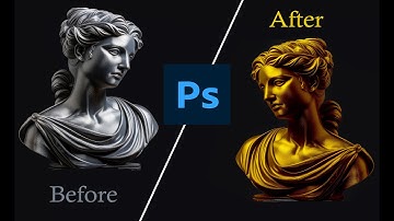 How to convert silver statue into golden statue in photoshop 2024 #photoshop #tutorial