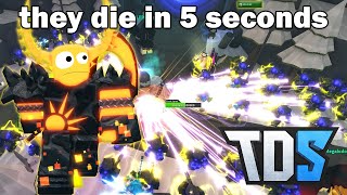 DESTROYING TDS Bosses in seconds.. | ROBLOX