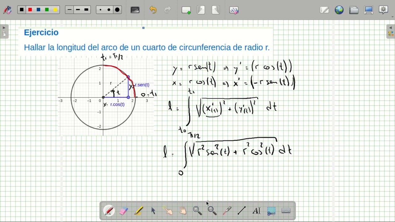 Calculo de la longitud de arco usando integrales - YouTube