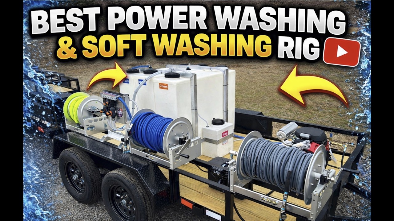 🔥🚨 $18,999 – 6’x12’ Pro Tandem Axle Pressure Washing Trailer | Power Washing | Soft Wash Trailer 🔥🚨