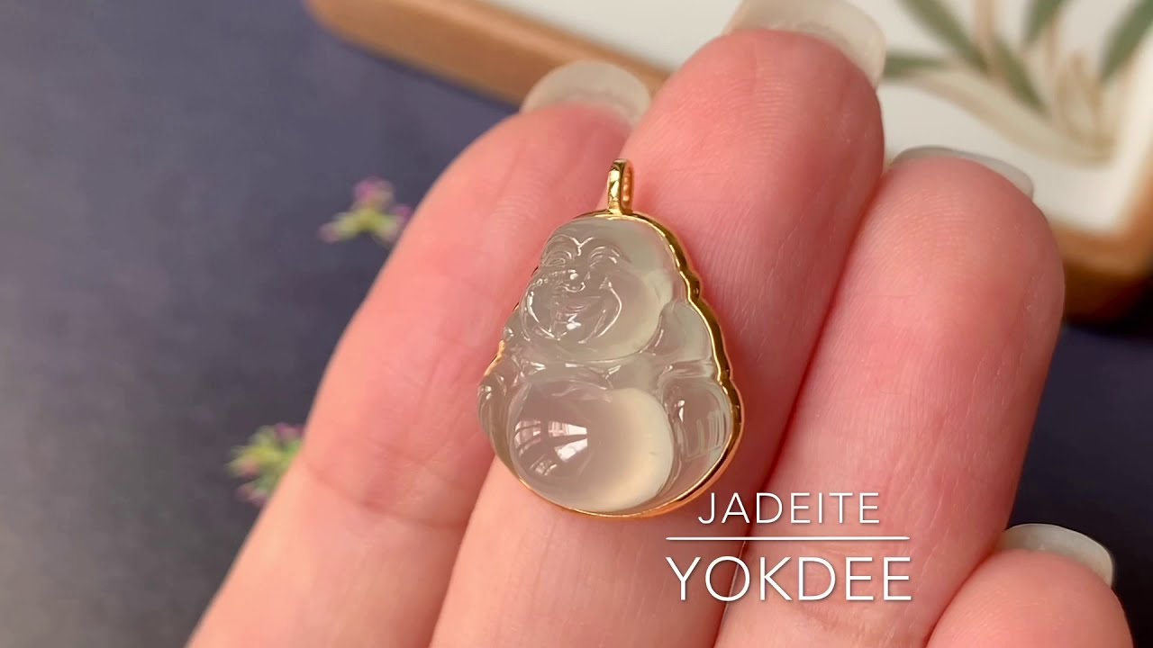 Jadeite pendant Buddha grade A jadeite Pendant icy clear Buddha \u7fe1\u7fe0 Burmese jadeite no treatment Buddhist pendant
