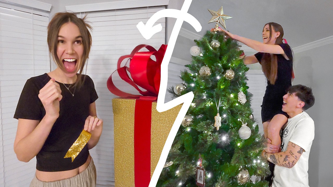 удивил мою жену рождественской елкой ее мечты