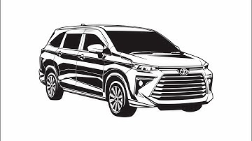 drawing vector line art a car using coreldraw