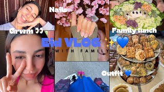 Vlog aid / GRWM for aid El fitr 💞🧁+ وجدنا رسنا العيد / اجواء العيد الفطر مع العائلة 🥹