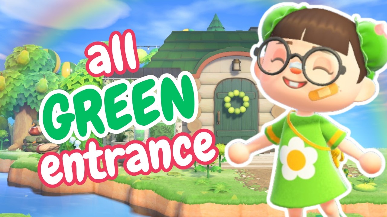 Building an all GREEN entrance on my RAINBOW island!