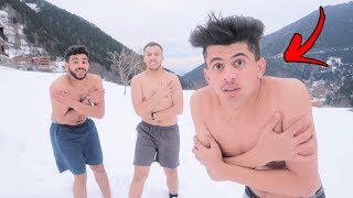 اكثر واحد يجلس في الثلج ياخذ 5000$ | TURKISH WINTER اكثر واحد يجلس في الثلج ياخذ 5000$ | TURKISH WINTER
