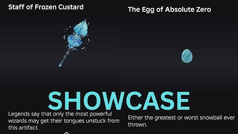 The egg of absolute zero and Staff of frozen custard Showcase (THE HATCH)