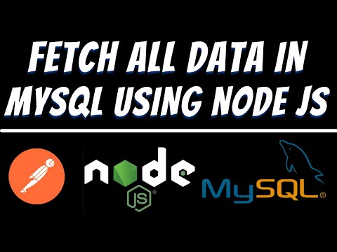 FETCH data from Mysql database using Node JS and Postman tutorial | Get all data - REST API